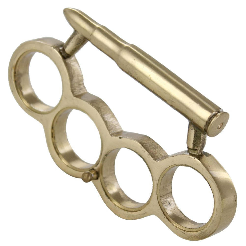 Bullet Real Brass Knuckle Buckle - Tophatter's Army Products & Self Defense Collectible Weapons - Tophatter Daily Deals